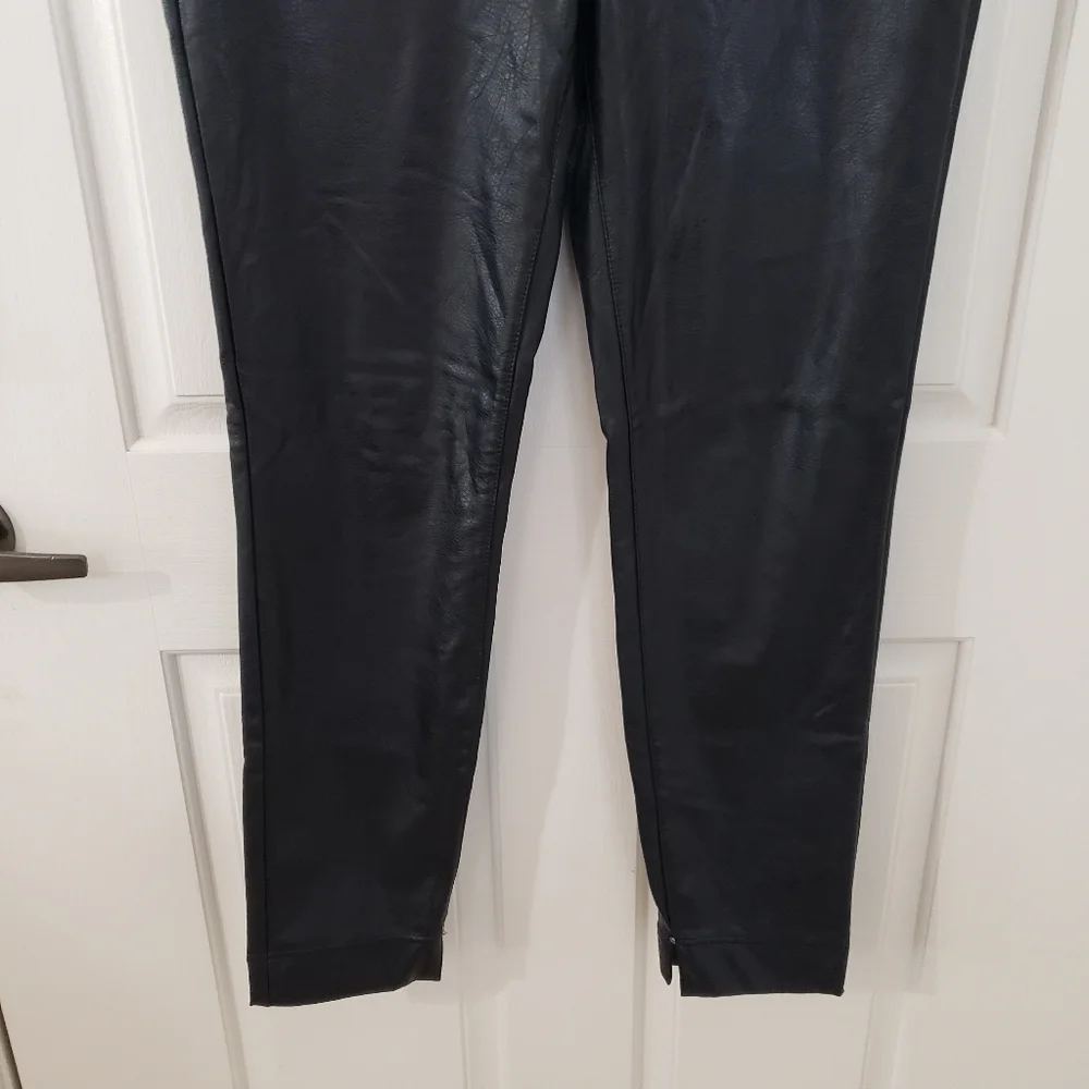 Lysse Size Meduim Black Faux Leather Leggings
